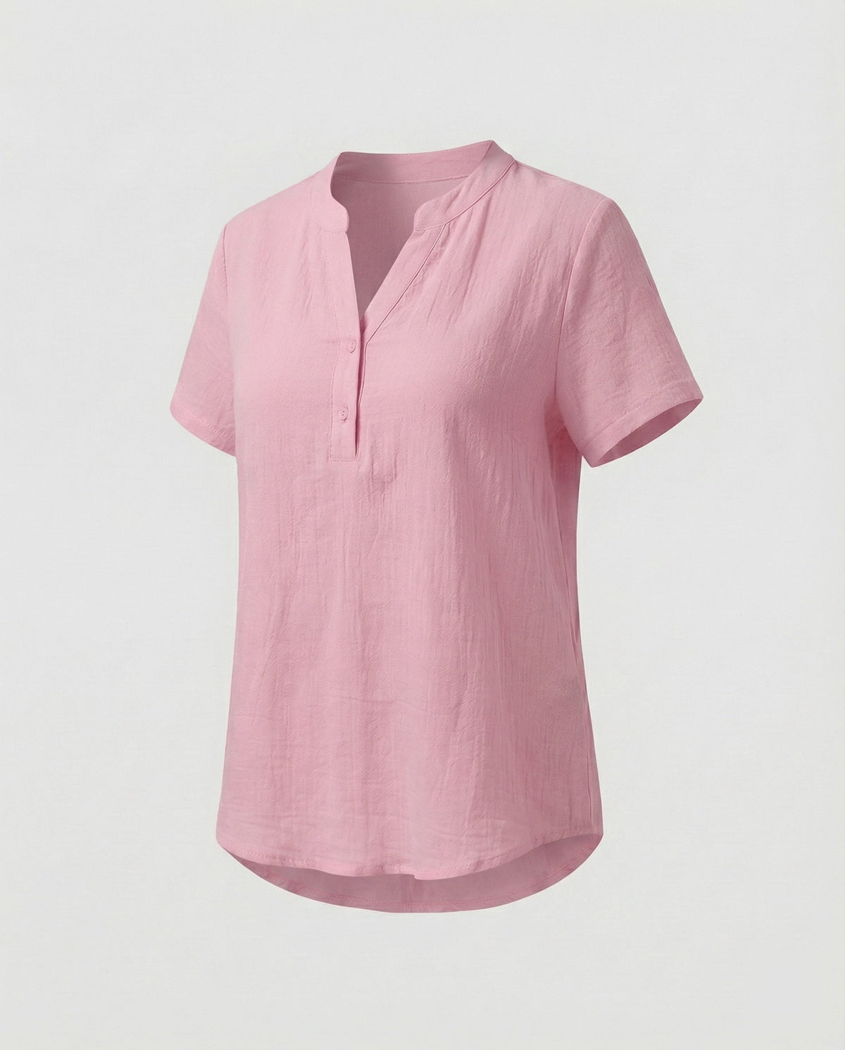 Women's Muslin Short Button Blouse Shirt