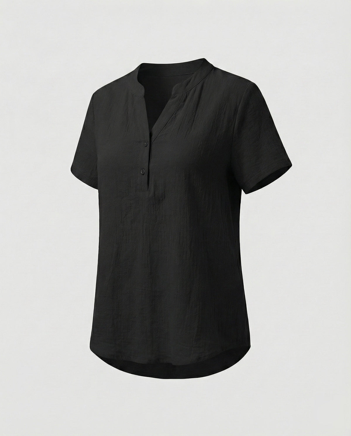 Women's Muslin Short Button Blouse Shirt