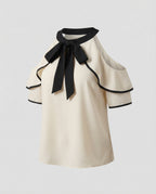 Women's Neckholder Bow Blouse Top