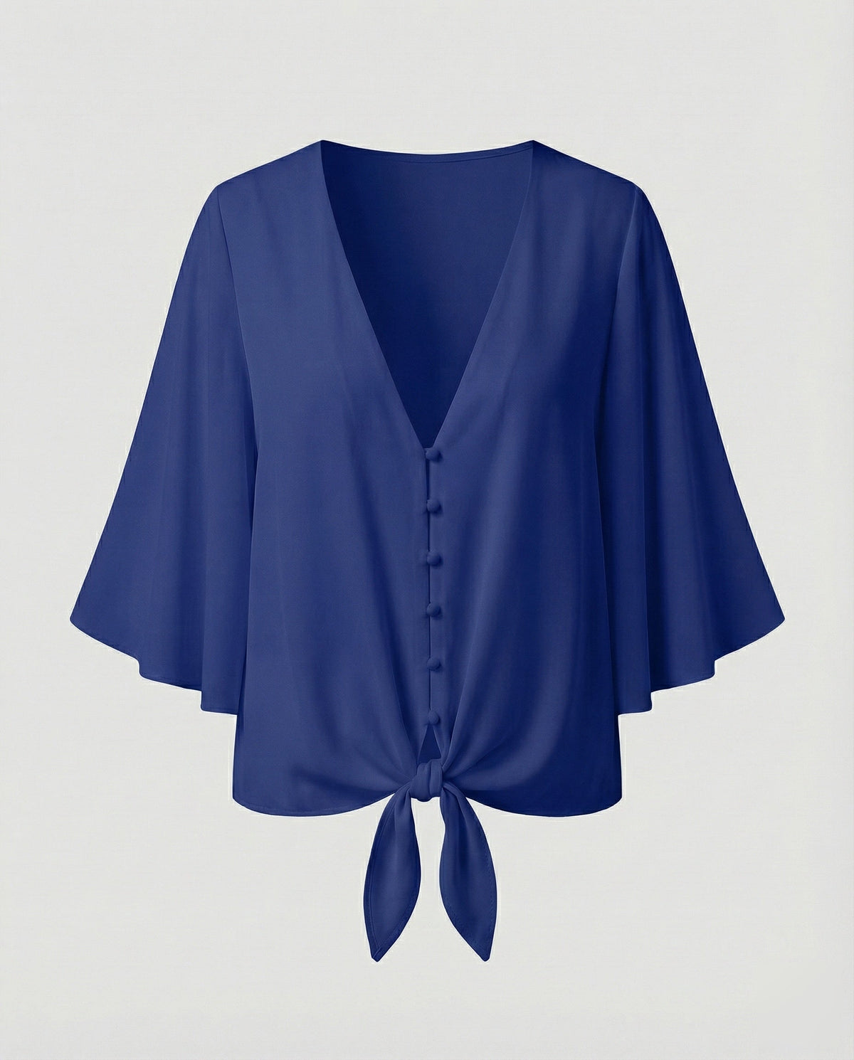 Women's Bell Sleeve Knot Blouse Top