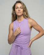 Women's Sporty Skort Dress with Integrated Stretch Inner Shorts - Upper Body View