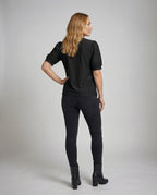 Women's Light Lace Embroidery Blouse Top - Back View