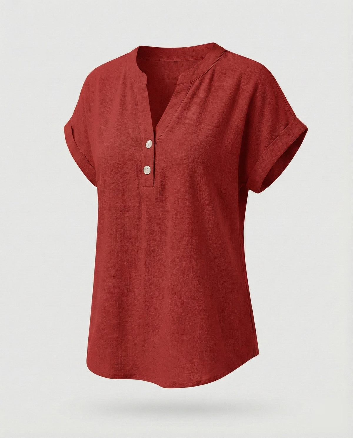 Women's Loose V-Neck Mixed Fabric Girl Blouse Shirt