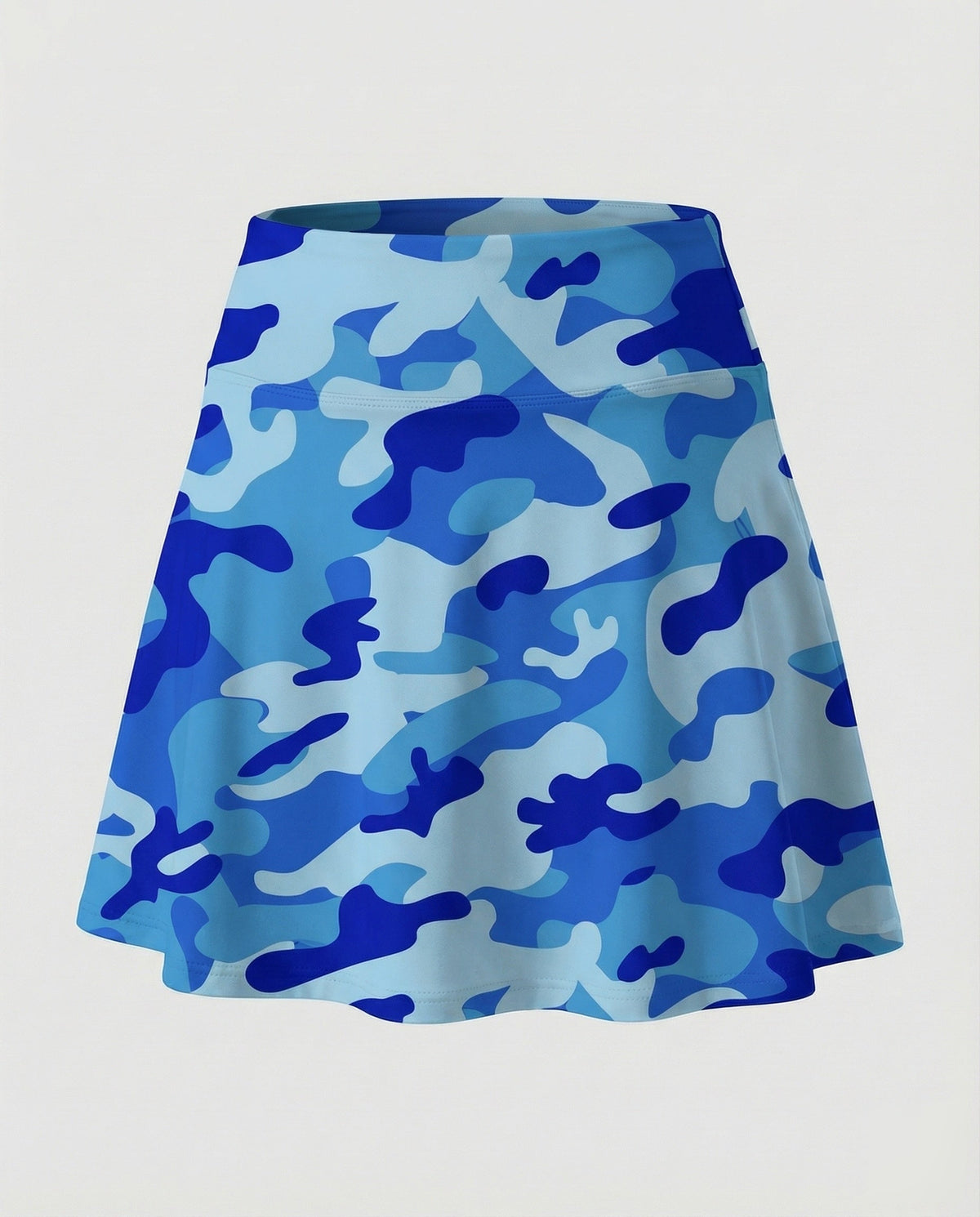 Women's Military Wrap Hem Blended Fabric Camouflage Mini Skirt