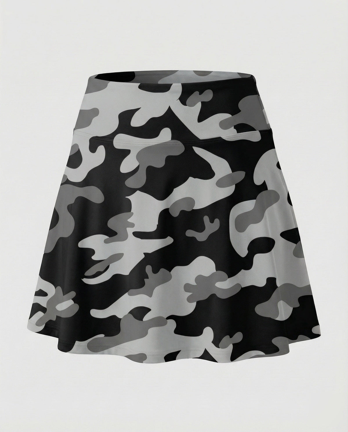 Women's Military Wrap Hem Blended Fabric Camouflage Mini Skirt