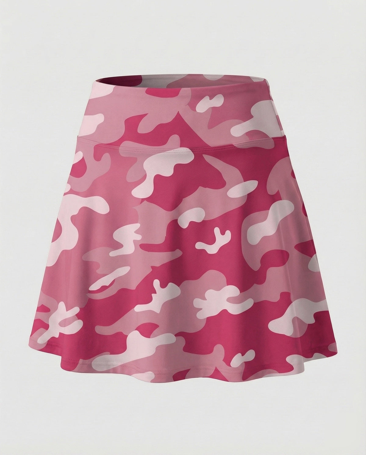 Women's Military Wrap Hem Blended Fabric Camouflage Mini Skirt