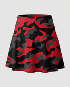 Women's Military Wrap Hem Blended Fabric Camouflage Mini Skirt