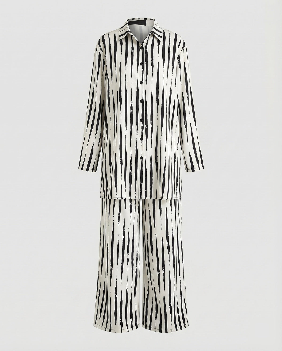 Women's Graphic Graphic Pattern Blended Fabric Long Blouse-Pants Set