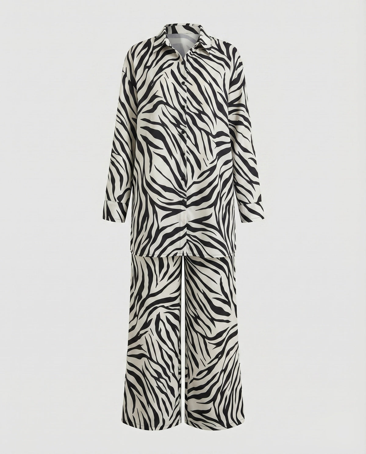 Women's Graphic Graphic Pattern Blended Fabric Long Blouse-Pants Set