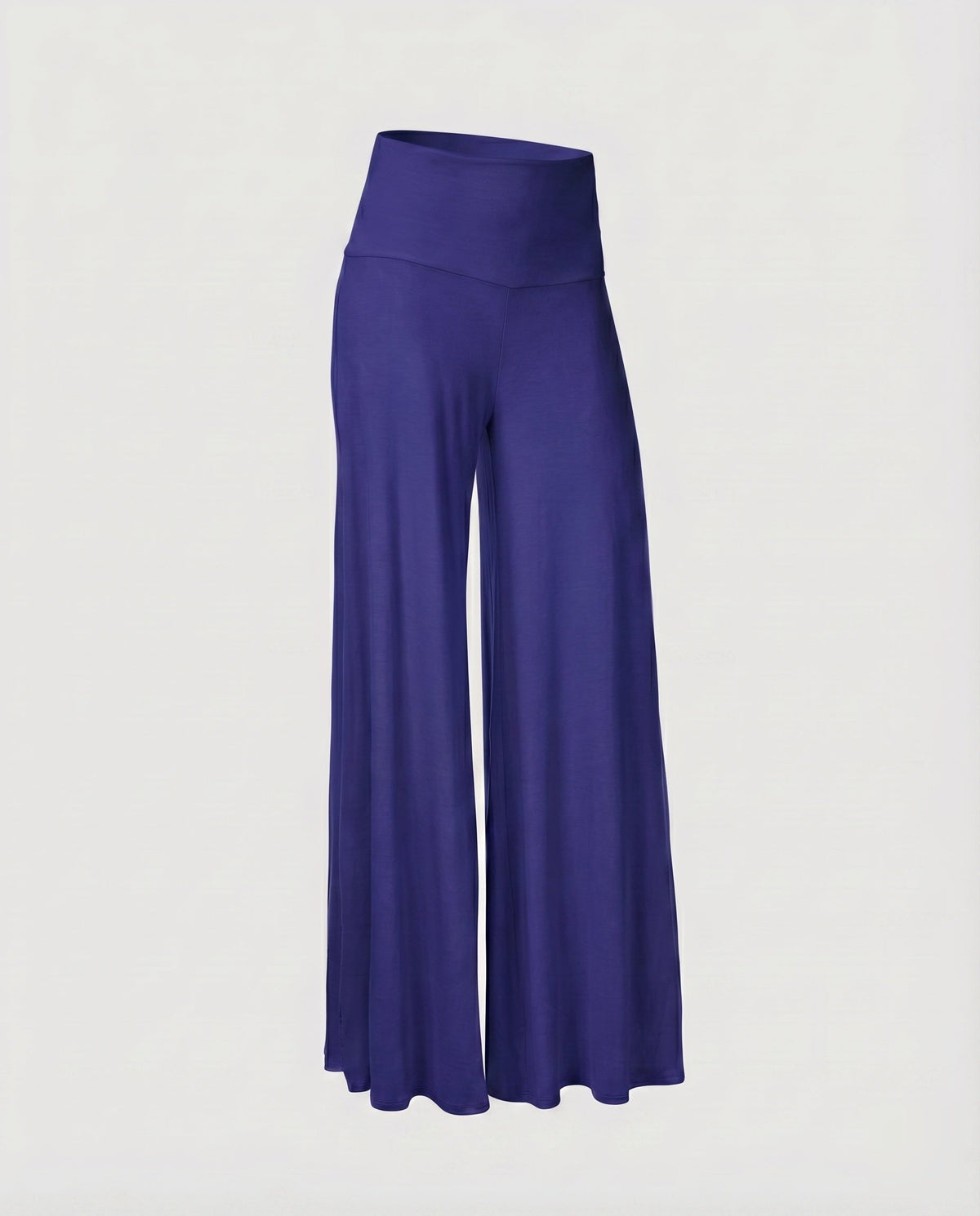 Women's Palazzo Pants High Cuff Wide Leg Flowing