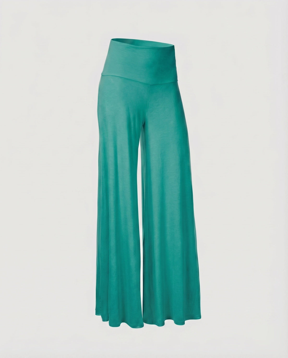 Women's Palazzo Pants High Cuff Wide Leg Flowing