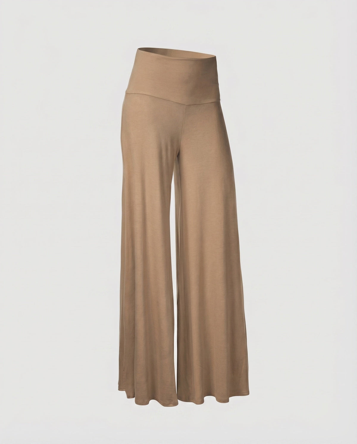 Women's Palazzo Pants High Cuff Wide Leg Flowing