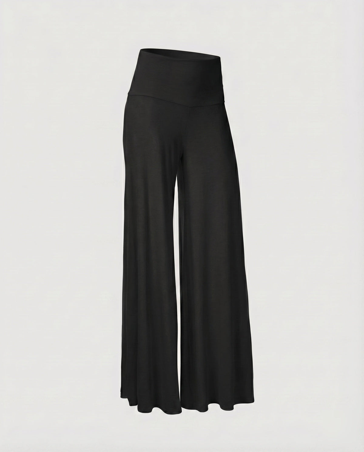 Women's Palazzo Pants High Cuff Wide Leg Flowing
