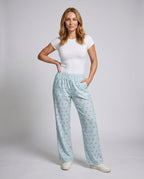 Women's Long Leisure Pants with Heart Design and Loose Fit - Front View