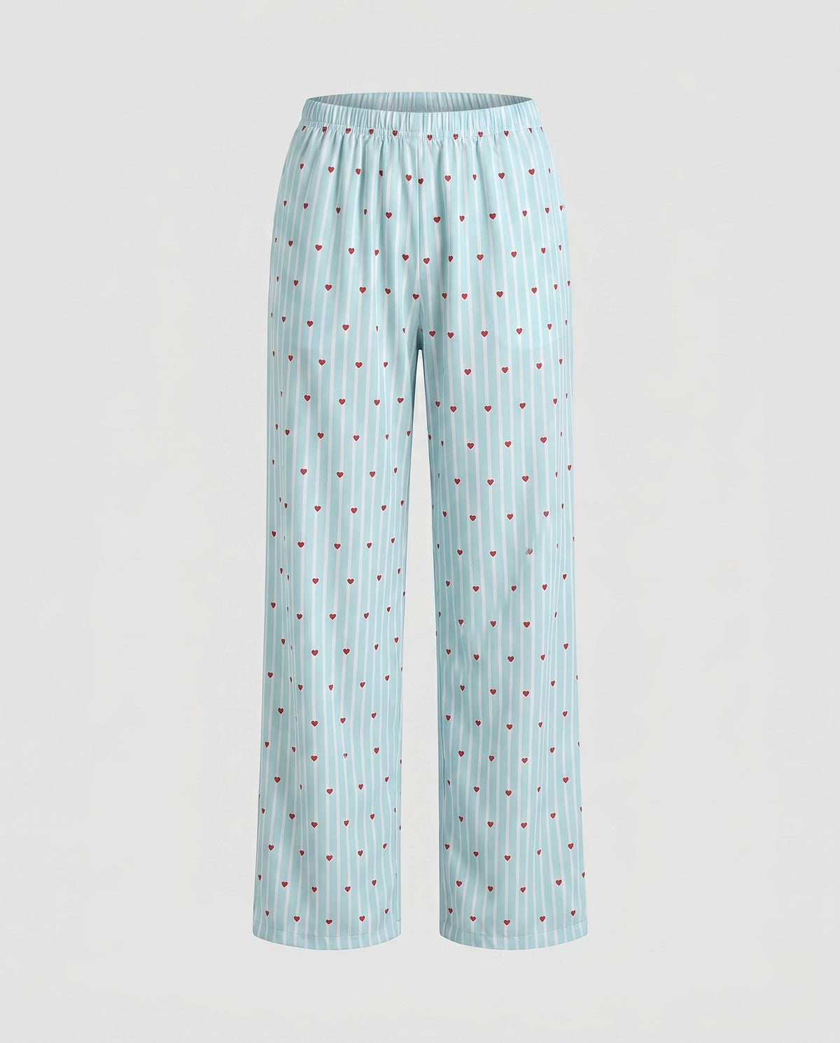 Women's Long Leisure Pants with Heart Design and Loose Fit