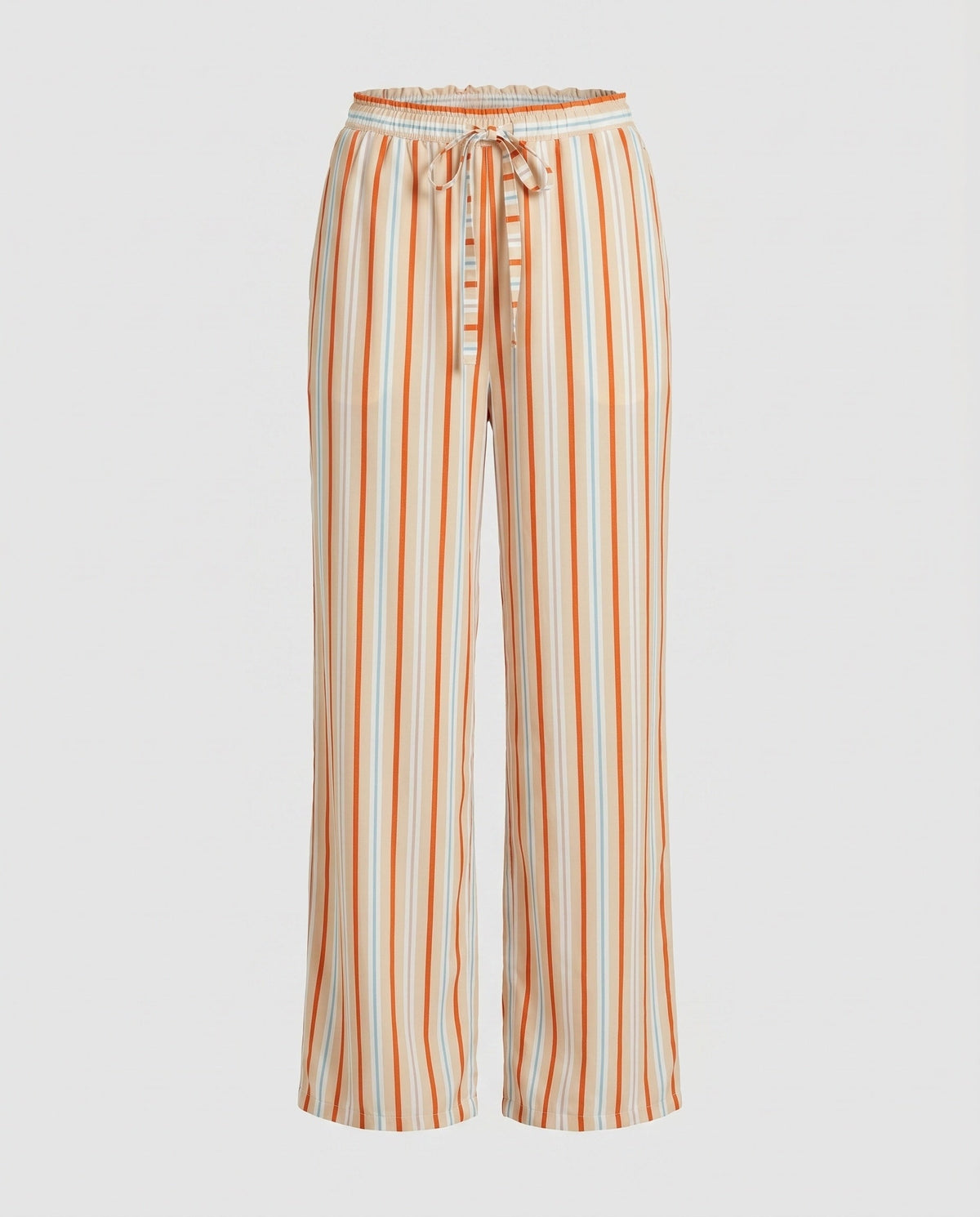 Women's Casual, Striped Summer Pants with Elastic Waist