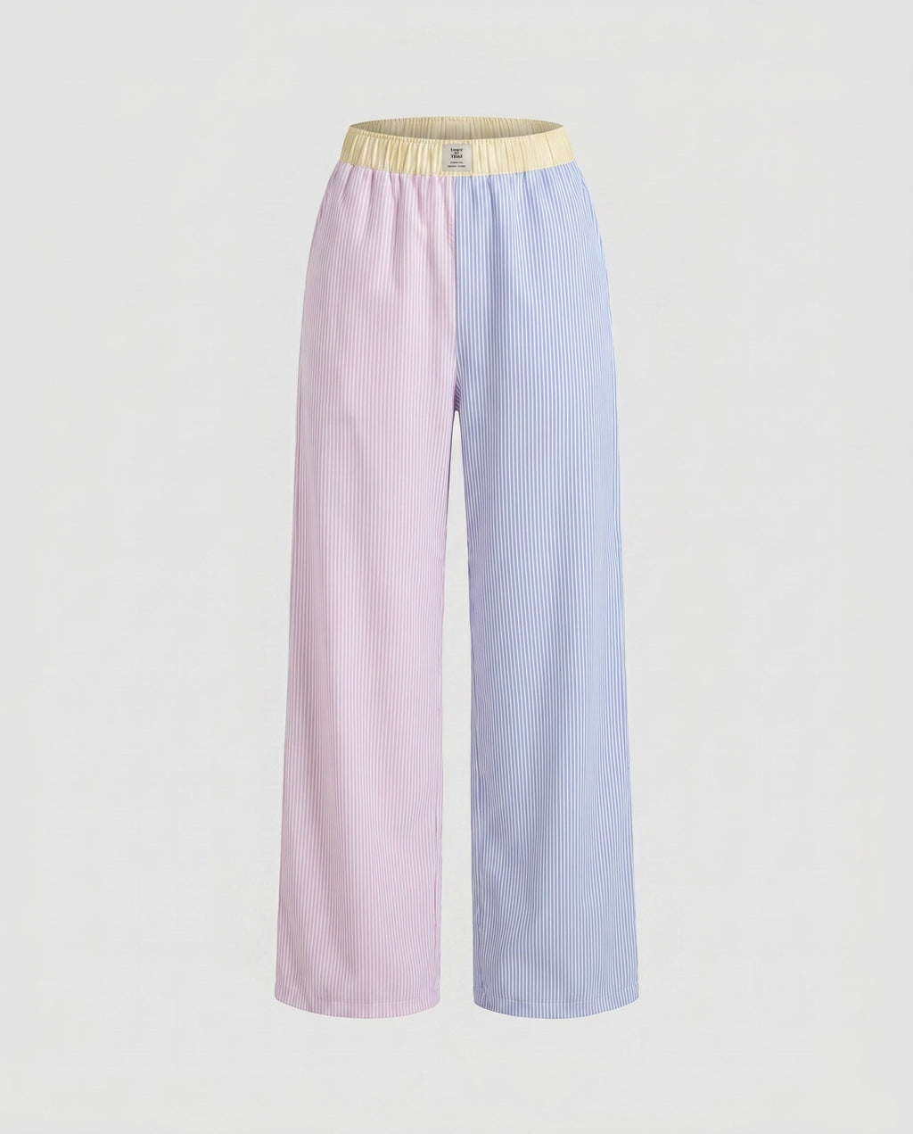 Women's Airy Palazzo Pants with Contrasting Color Gradients