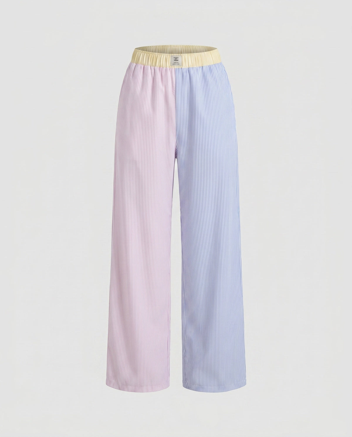 Women's Airy Palazzo Pants with Contrasting Color Gradients