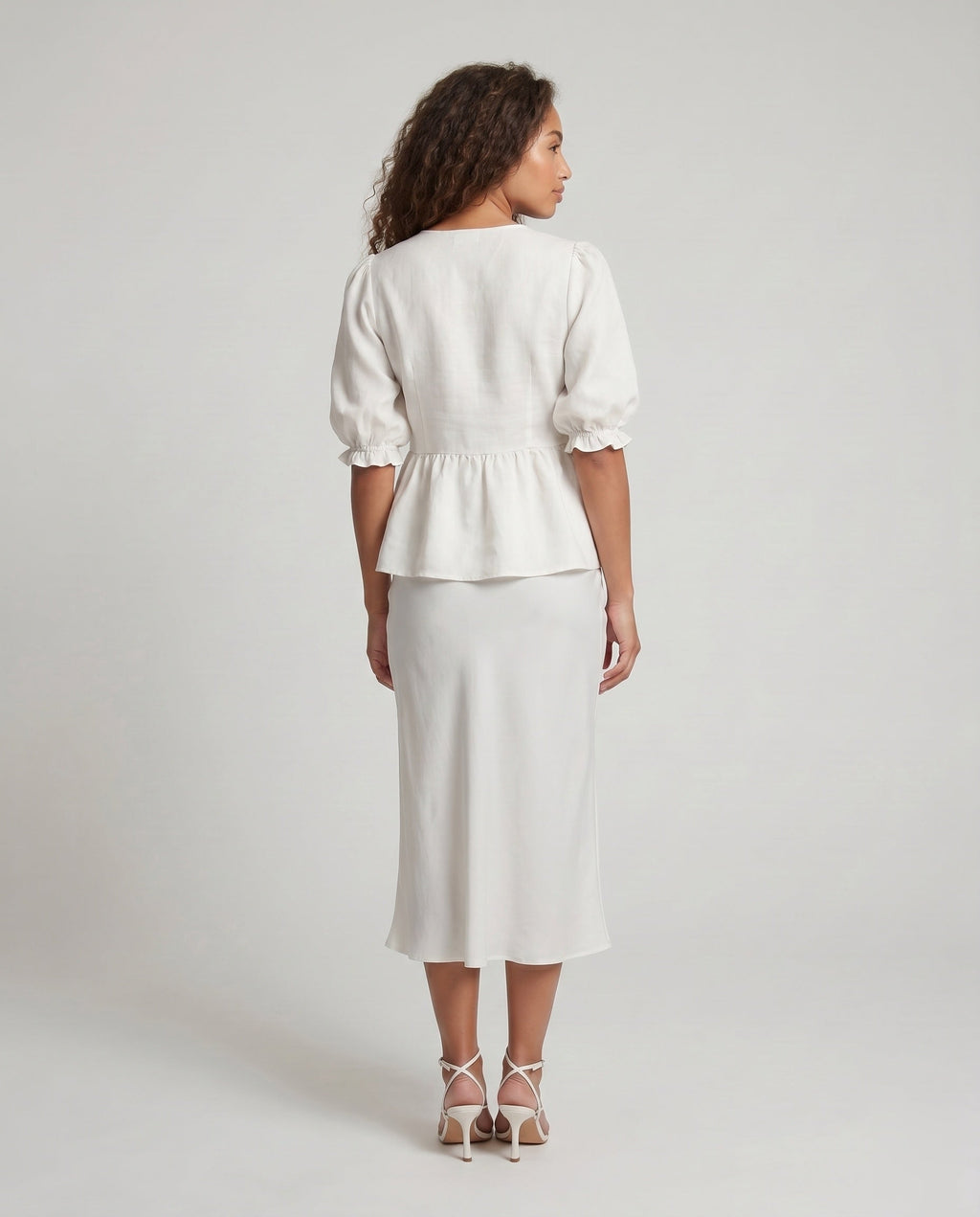 Women's Blouse-Tunic with Deep Back View - Back View