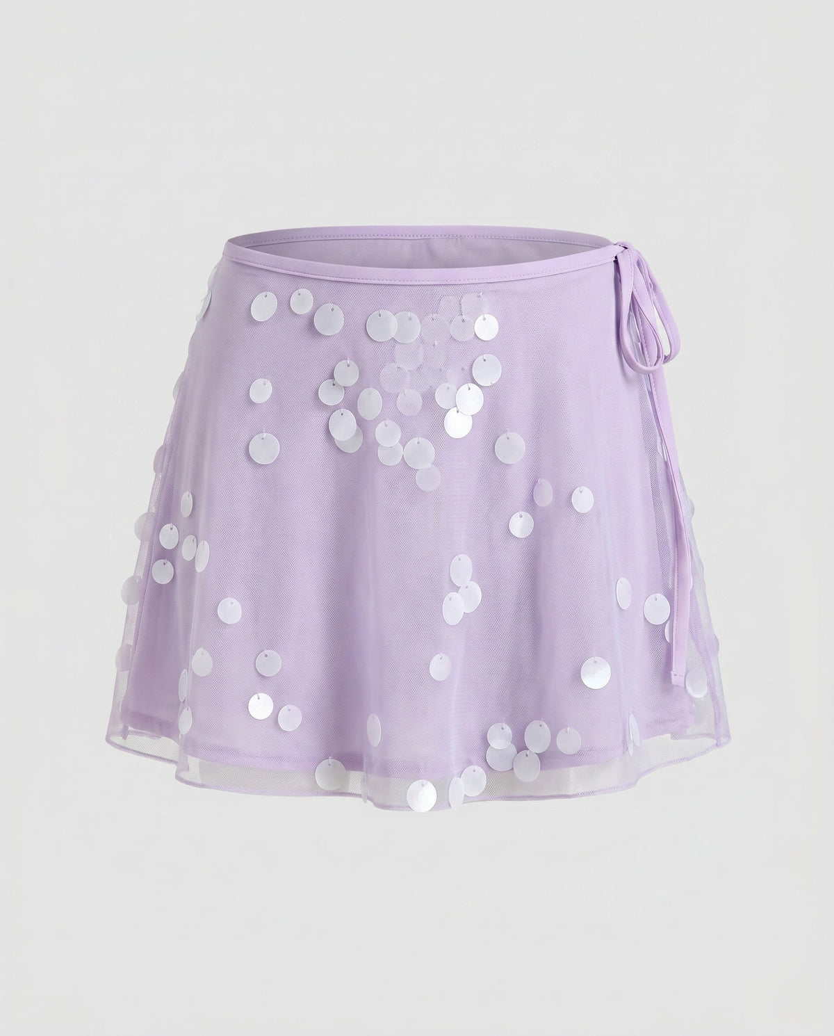 Women's Ruffle Skirt with Transparent Blouse Insert, Playful Details