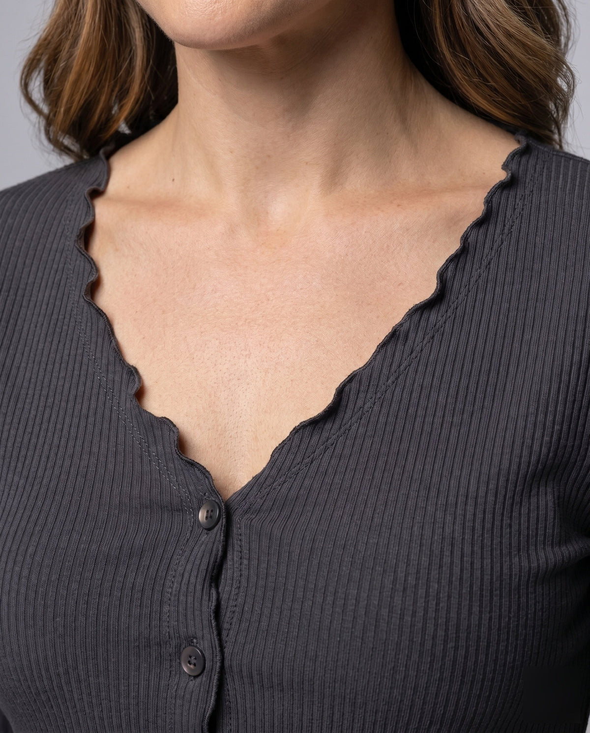 Women's Comfortable Pajama Set made of Soft, Breathable Material - Close-Up Detail