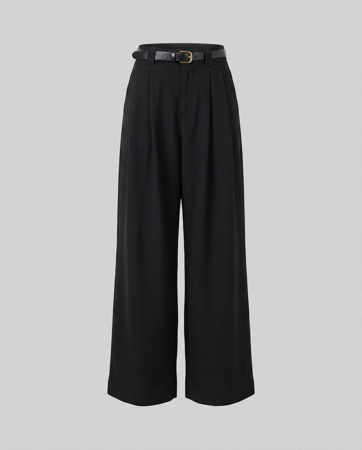 Women's Elegant Wide Linen Pants with High-Waisted Cut