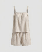 Women's Casual Summer Loungewear Set with Spaghetti Straps