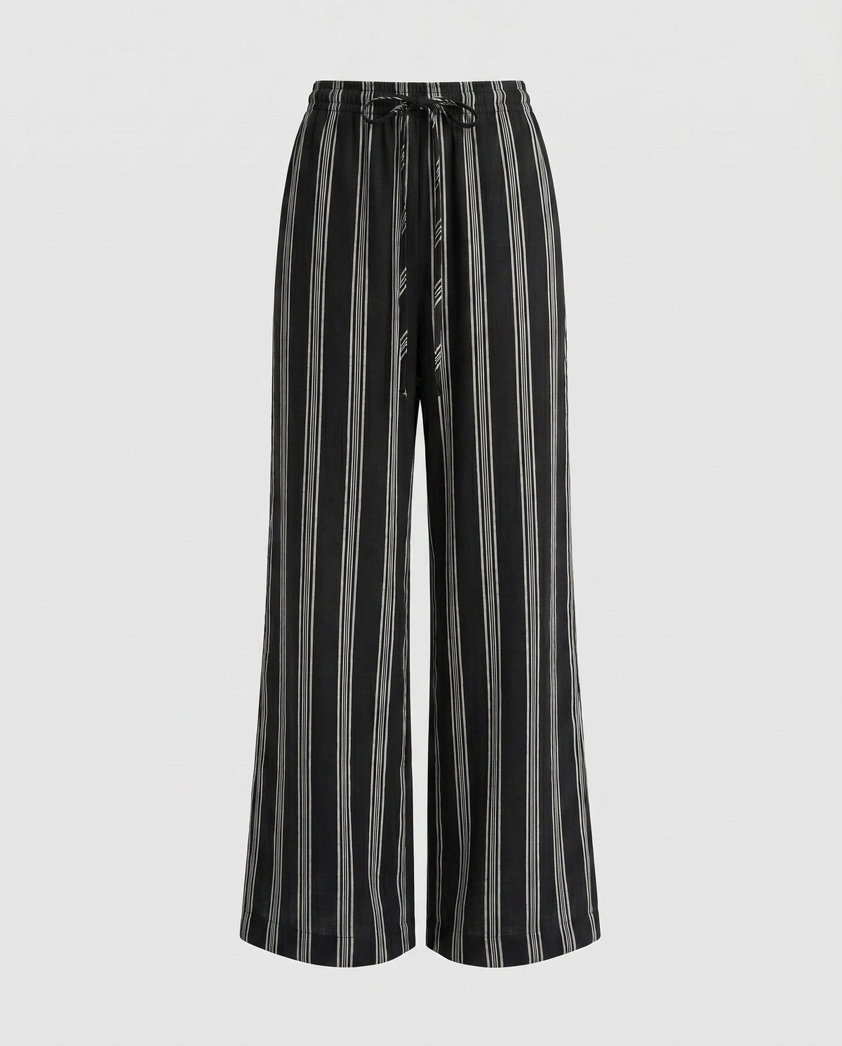Women's Airy Linen Pants with Elegant Stripes