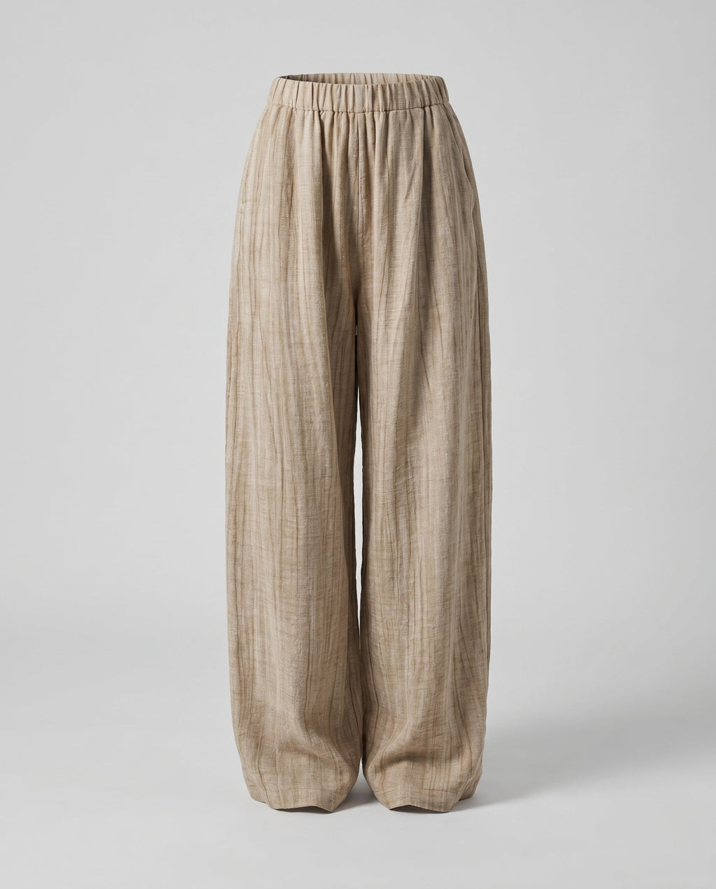 Women's Airy Palazzo Pants with High Waistband and Elegant Pockets