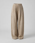 Women's Airy Palazzo Pants with High Waistband and Elegant Pockets