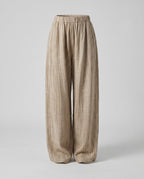 Women's Airy Palazzo Pants with High Waistband and Elegant Pockets