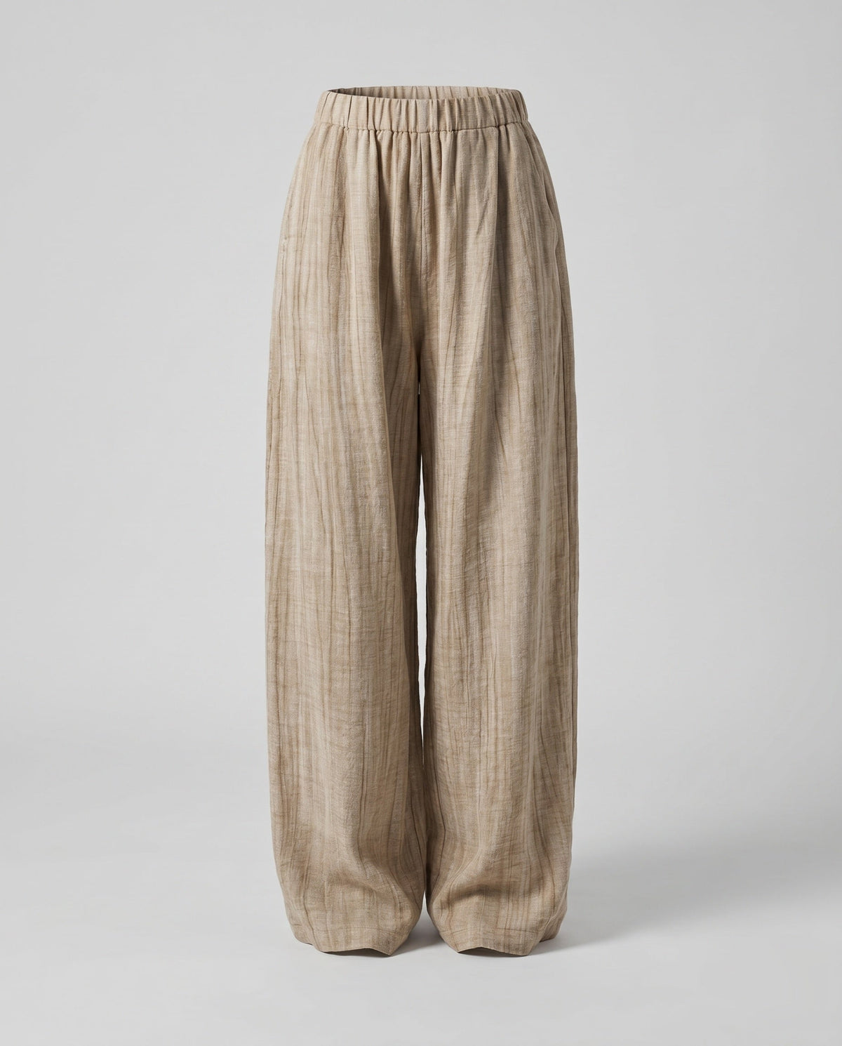 Women's Airy Palazzo Pants with High Waistband and Elegant Pockets