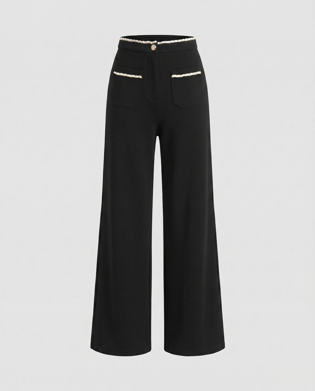 Women's Elegant and Comfortable Cropped Pants with Decorative Seams
