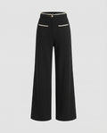 Women's Elegant and Comfortable Cropped Pants with Decorative Seams