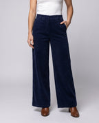 Women's Casual Wide-Leg Sweatpants with High Waist, Practical Pockets - Lower Body View