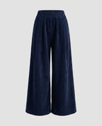 Women's Casual Wide-Leg Sweatpants with High Waist, Practical Pockets