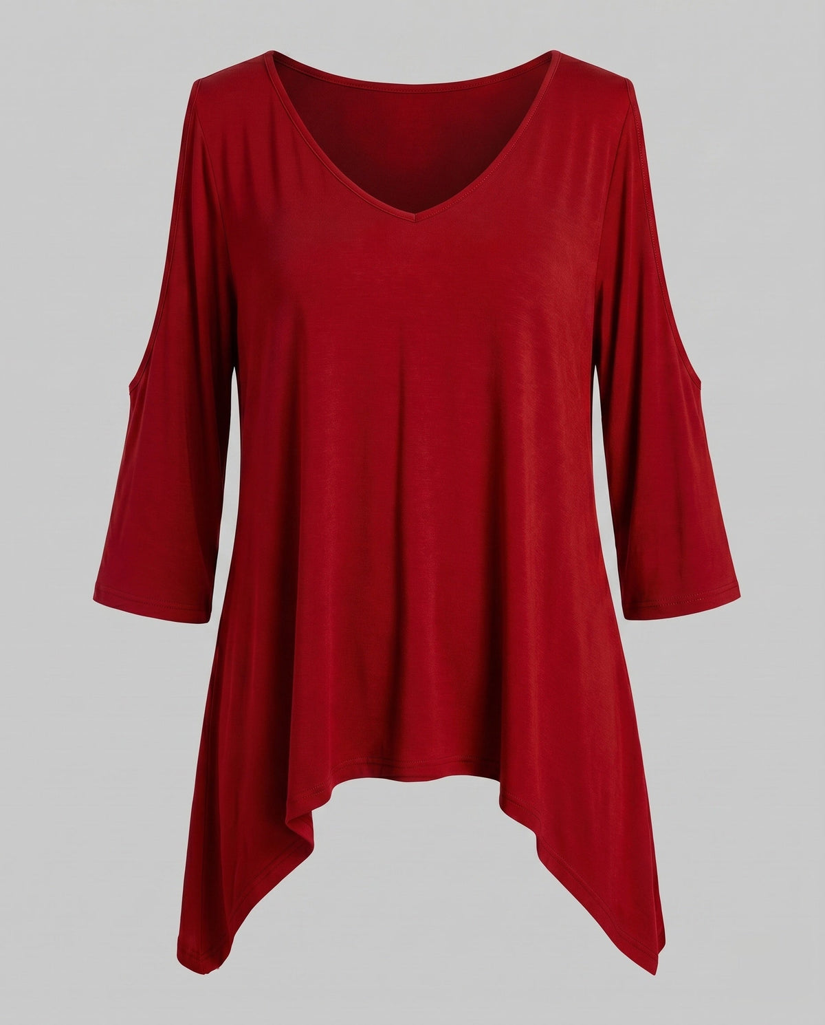 Women's Casual Blouse Shirt with Special Shoulder Cutouts