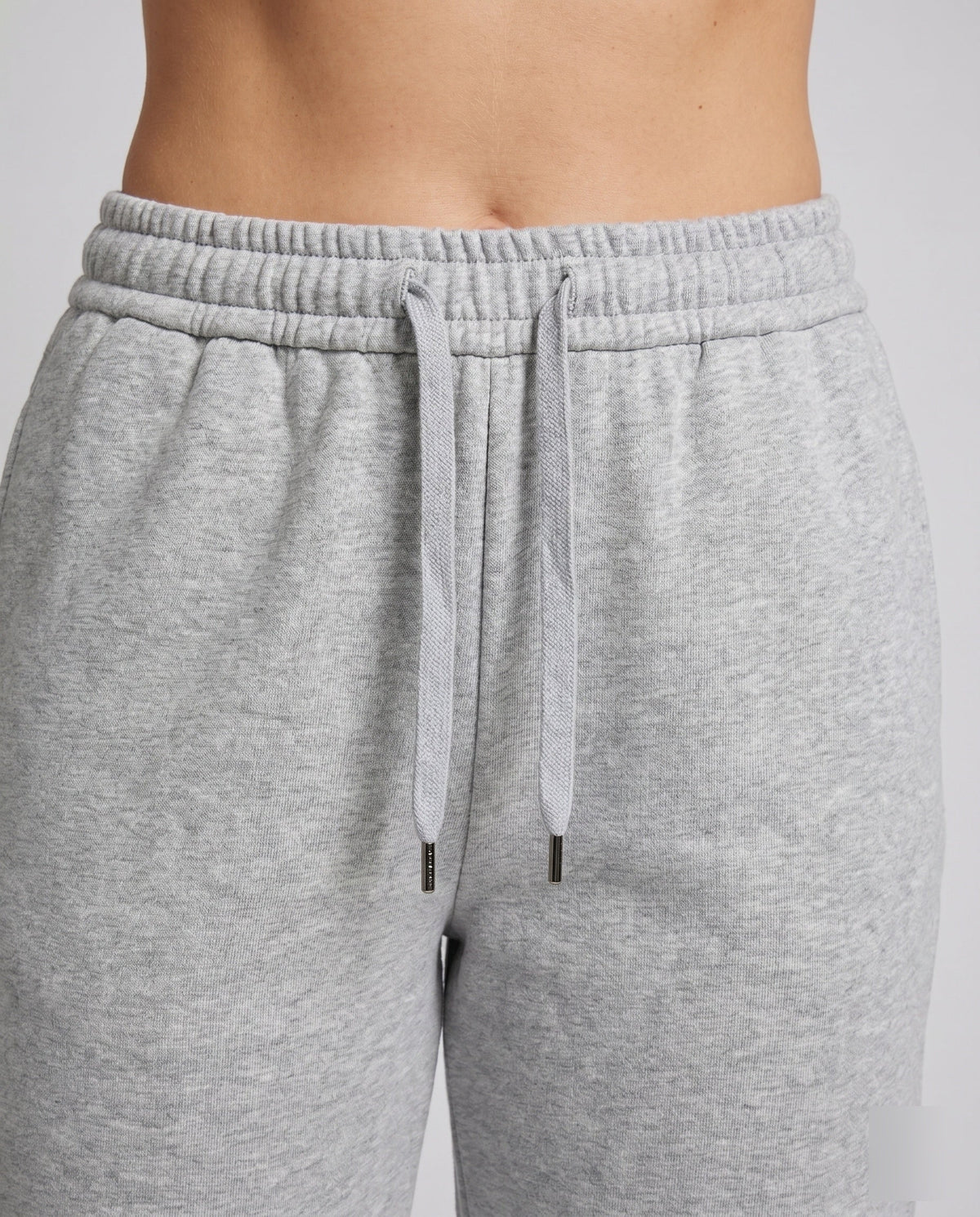 Women's High-Cut Wide Lounge Pants made of Soft Sweat Material - Close-Up Detail