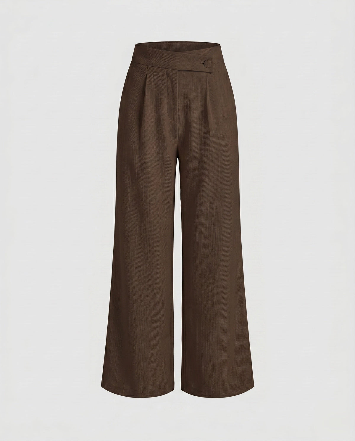 Women's Elegant High-Waisted Trousers with Fine Structure Pleats