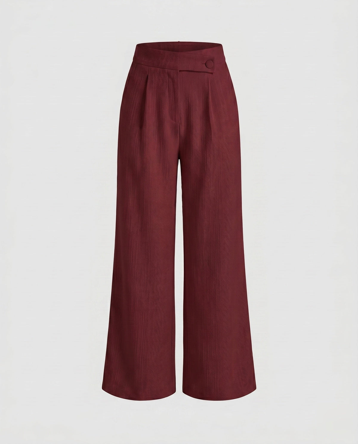 Women's Elegant High-Waisted Trousers with Fine Structure Pleats