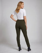 Women's Elegant and Figure-Hugging Trousers with Slit - Back View
