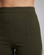 Women's Elegant and Figure-Hugging Trousers with Slit - Close-Up Detail