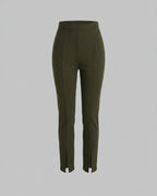 Women's Elegant and Figure-Hugging Trousers with Slit