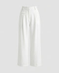 Women's High-Quality Chino Pants with High Waist and Belt