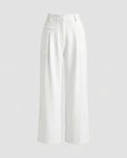 Women's High-Quality Chino Pants with High Waist and Belt