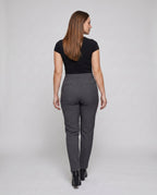 Women's Elegant Fabric Trousers with Modern Cut - Back View