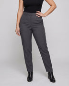 Women's Elegant Fabric Trousers with Modern Cut - Lower Body View