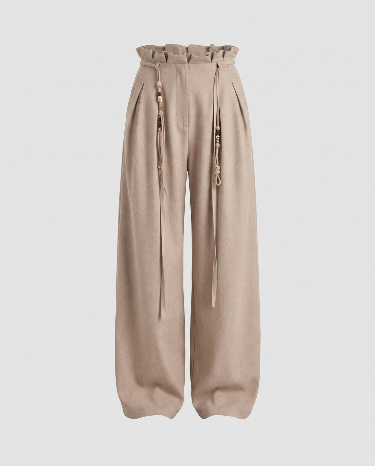 Women's Elegant Wide Pants with Decorative Ties