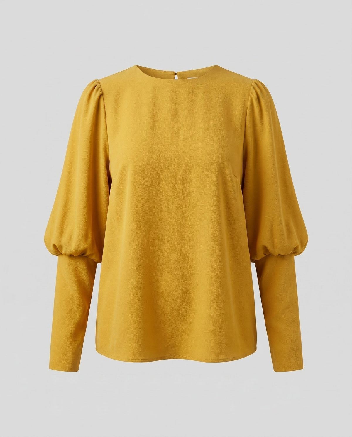 Women's Blouse Shirt with Puff Sleeves and Elegant Cut
