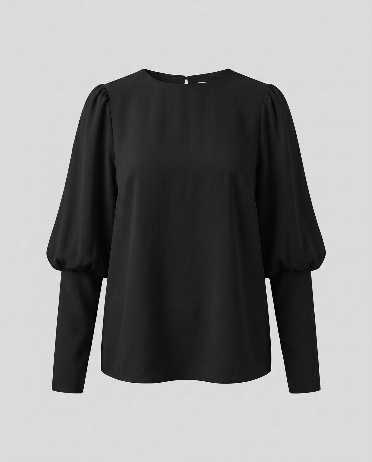 Women's Blouse Shirt with Puff Sleeves and Elegant Cut